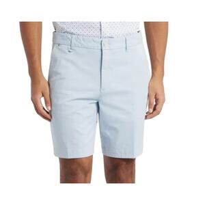 BOSS Slice Stretch Cotton Shorts in Light Blue Slim Fit 10” inseam Size 38/EU54